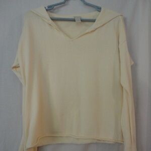 J. Jill pale yellow collared Sweater Size M